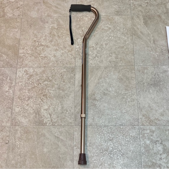Midline Off Set Handle Bronze Aluminum Adjustable Cane Supports 250Lbs. - Picture 2 of 8